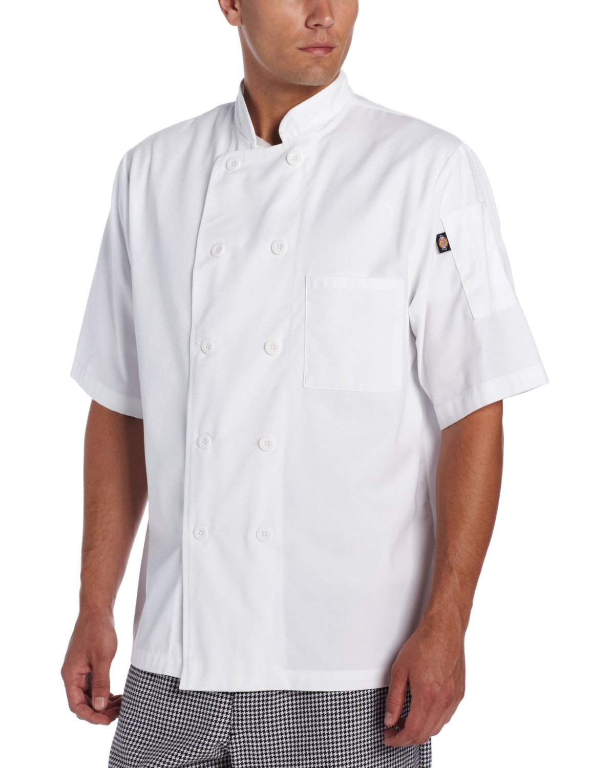 Dickies Men's Donatello Short Sleeve Classic Chef Coat