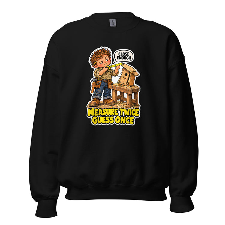 Measure Twice Milo "Guess Once" design