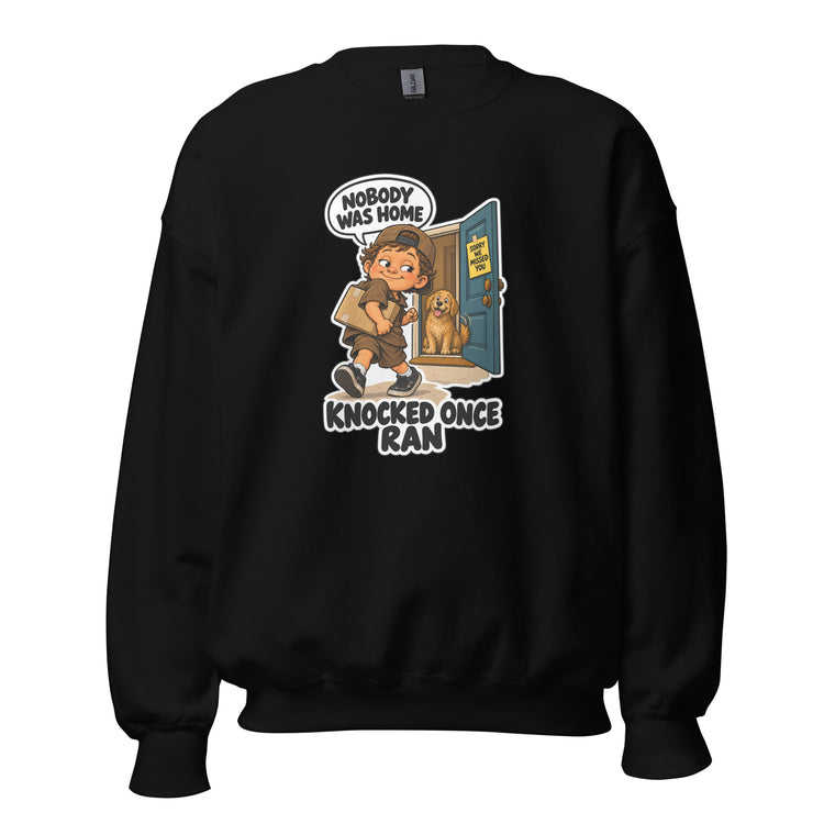Delivery Dex "Knocked Once, Ran" design
