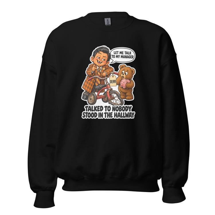 Car Salesman Sal "Talked To Nobody, Stood In The Hallway" design