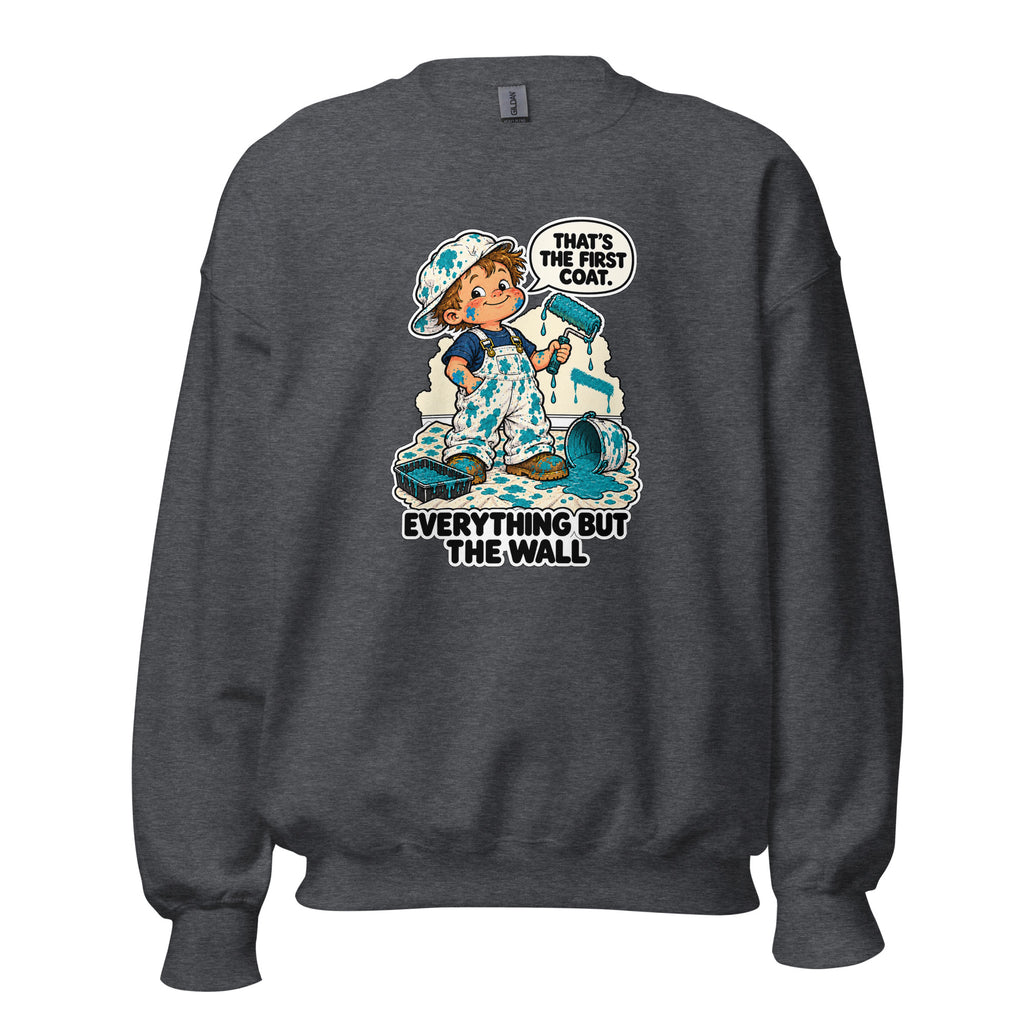 Painter Parker crewneck sweatshirt in Dark Heather, front view