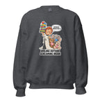 Waiter Wes crewneck sweatshirt in Dark Heather, front view