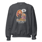 Hairdresser Holly crewneck sweatshirt in Dark Heather, front view