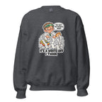 Accountant Andy crewneck sweatshirt in Dark Heather, front view