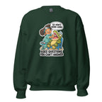 Dentist Dottie crewneck sweatshirt in Forest Green, front view