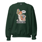 Waiter Wes crewneck sweatshirt in Forest Green, front view