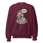 Officer Otis crewneck sweatshirt in Maroon, front view