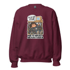 IT Guy Iggy crewneck sweatshirt in Maroon, front view