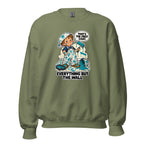 Painter Parker crewneck sweatshirt in Military Green, front view