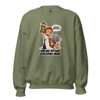 Waiter Wes crewneck sweatshirt in Military Green, front view
