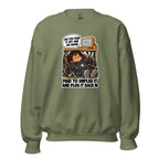 IT Guy Iggy crewneck sweatshirt in Military Green, front view