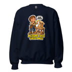 Measure Twice Milo crewneck sweatshirt in Navy, front view