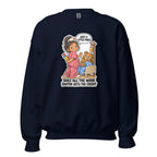 Nurse Nelly crewneck sweatshirt in Navy, front view