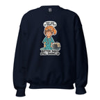 Vet Vinny crewneck sweatshirt in Navy, front view
