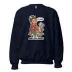 Teacher Trudy crewneck sweatshirt in Navy, front view