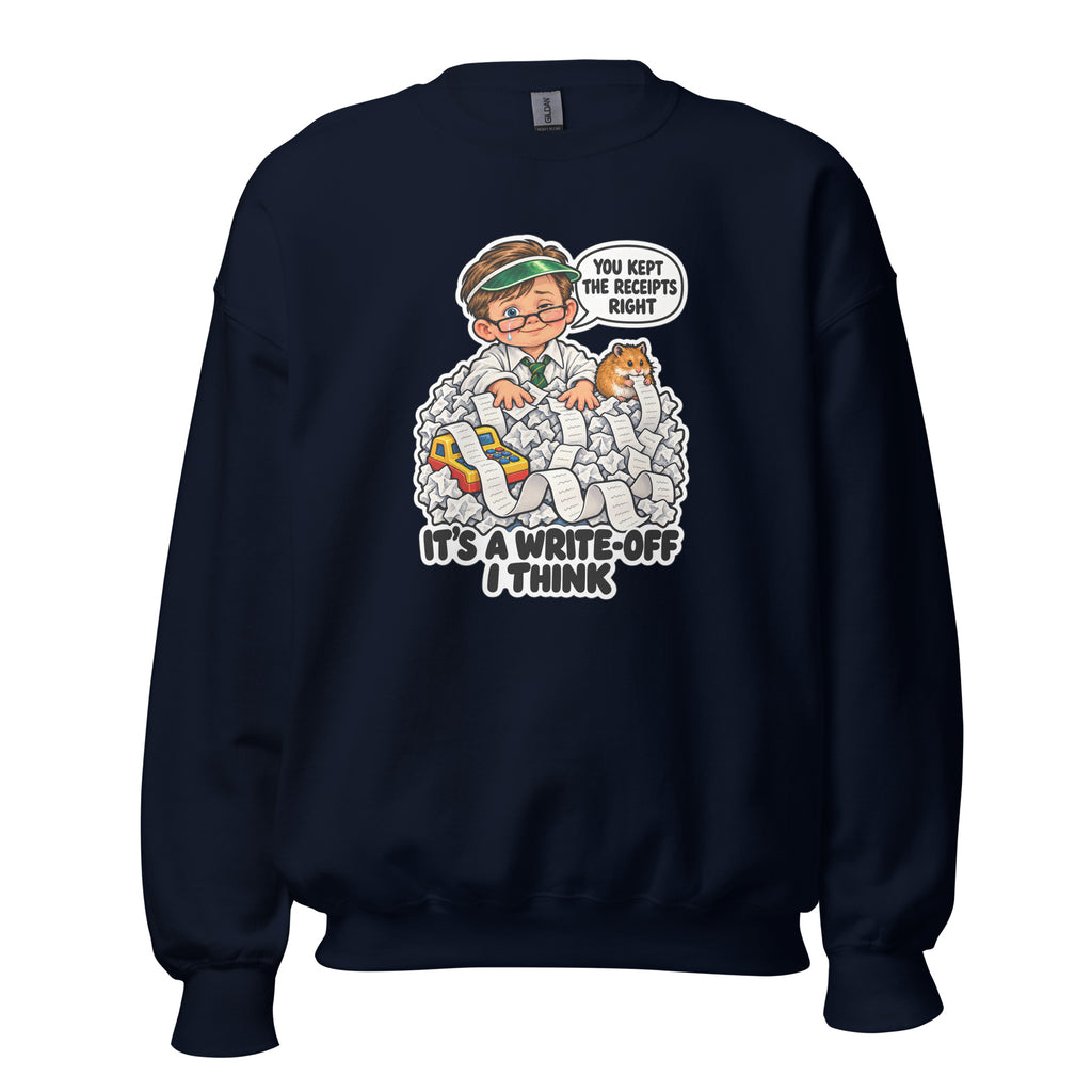 Accountant Andy crewneck sweatshirt in Navy, front view