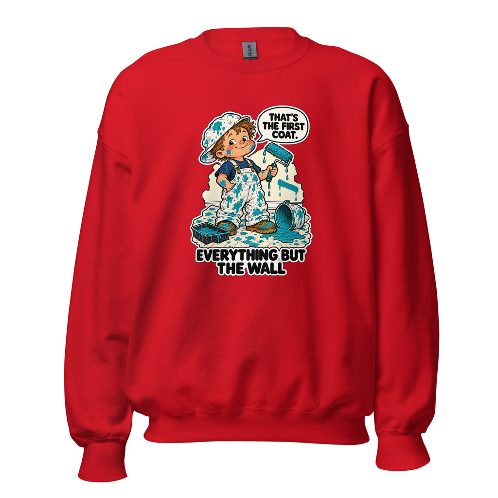 Painter Parker crewneck sweatshirt in Red, front view