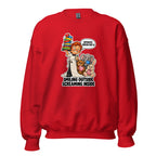 Waiter Wes crewneck sweatshirt in Red, front view