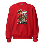 Teacher Trudy crewneck sweatshirt in Red, front view