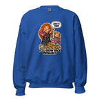 Hairdresser Holly crewneck sweatshirt in Royal, front view