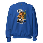 Delivery Dex crewneck sweatshirt in Royal, front view
