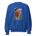 Teacher Trudy crewneck sweatshirt in Royal, front view