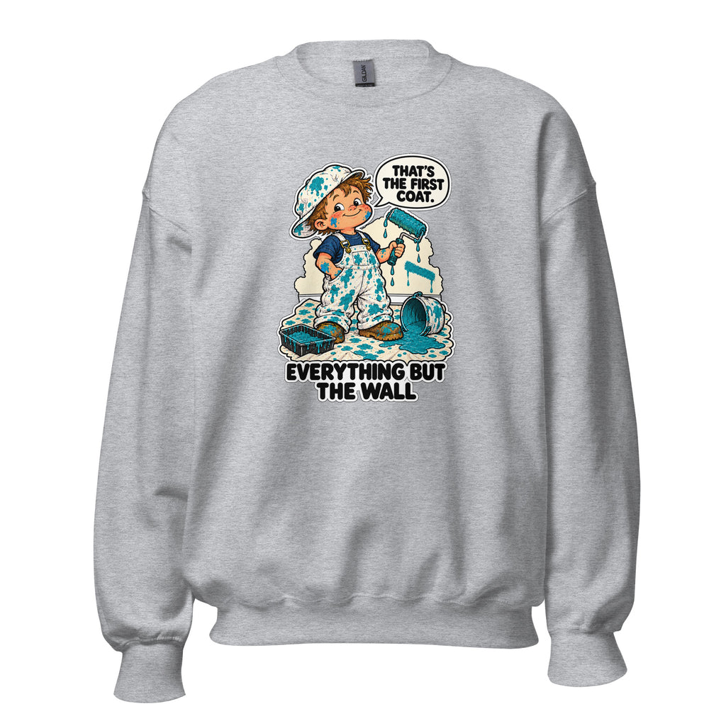 Painter Parker crewneck sweatshirt in Sport Grey, front view