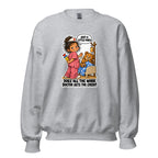 Nurse Nelly crewneck sweatshirt in Sport Grey, front view