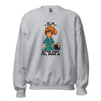 Vet Vinny crewneck sweatshirt in Sport Grey, front view