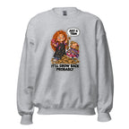 Hairdresser Holly crewneck sweatshirt in Sport Grey, front view