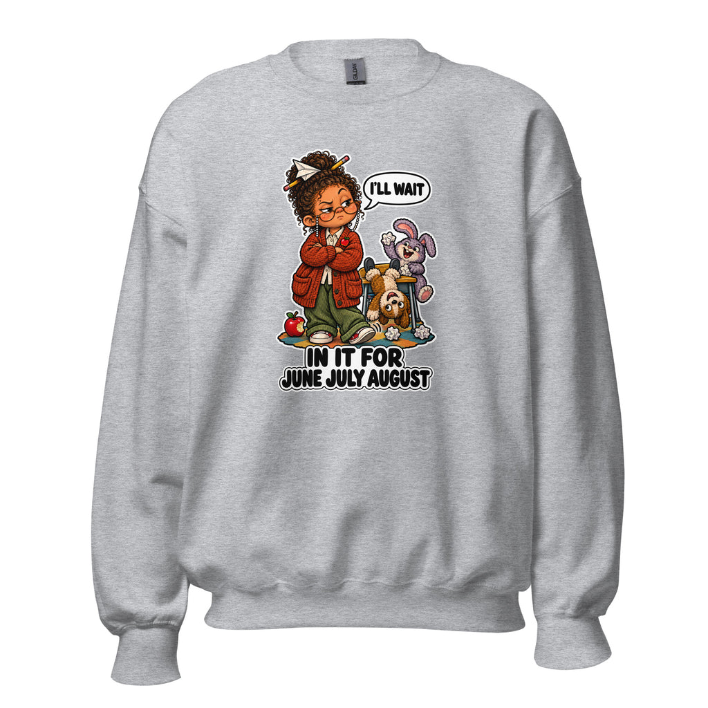 Teacher Trudy crewneck sweatshirt in Sport Grey, front view