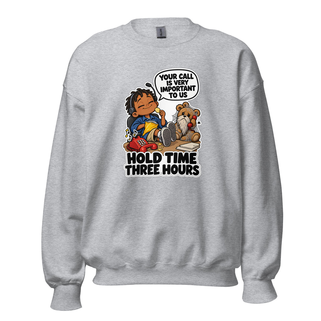 Customer Service Carl crewneck sweatshirt in Sport Grey, front view
