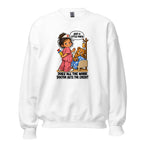 Nurse Nelly crewneck sweatshirt in White, front view