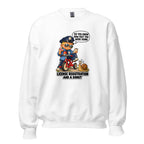 Officer Otis crewneck sweatshirt in White, front view