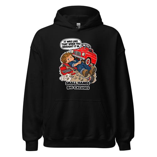 Mechanic Max hoodie in Black, front view