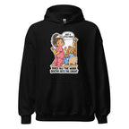 Nurse Nelly hoodie in Black, front view