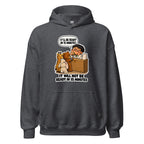 Pharmacist Phil hoodie in Dark Heather, front view