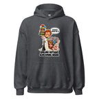Waiter Wes hoodie in Dark Heather, front view