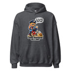 Officer Otis hoodie in Dark Heather, front view