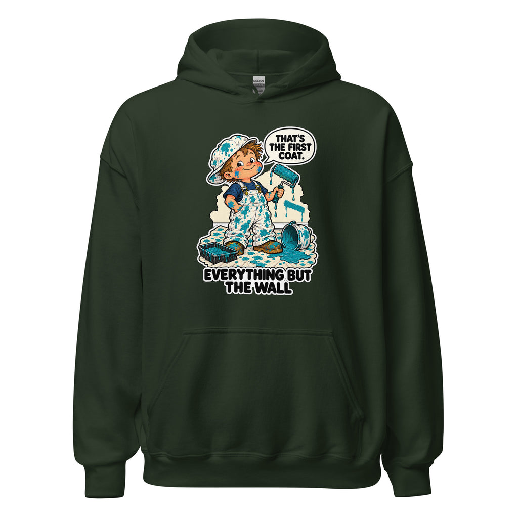 Painter Parker hoodie in Forest Green, front view