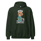 Vet Vinny hoodie in Forest Green, front view
