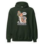 Waiter Wes hoodie in Forest Green, front view