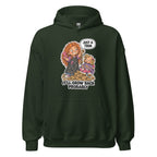 Hairdresser Holly hoodie in Forest Green, front view