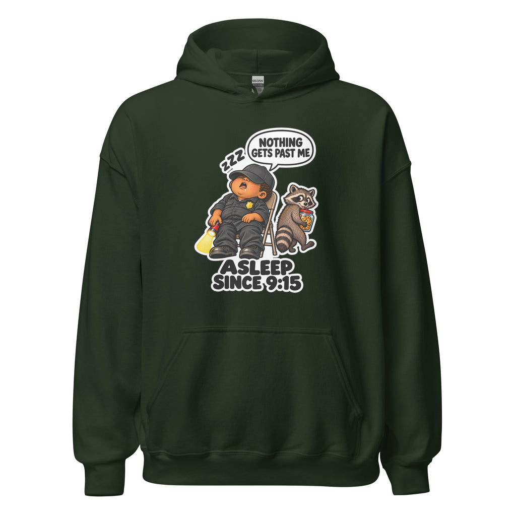 Security Stan hoodie in Forest Green, front view