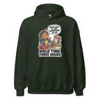 Customer Service Carl hoodie in Forest Green, front view