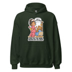Nurse Nelly hoodie in Forest Green, front view