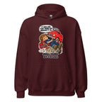 Mechanic Max hoodie in Maroon, front view