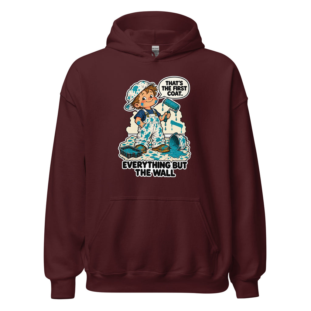 Painter Parker hoodie in Maroon, front view