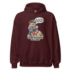 Officer Otis hoodie in Maroon, front view