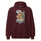 Delivery Dex hoodie in Maroon, front view